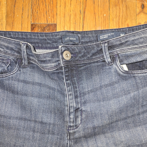 J. Jill Denim Dark Washed Blue Slim Ankle Size 14 Jeans - Picture 6 of 10